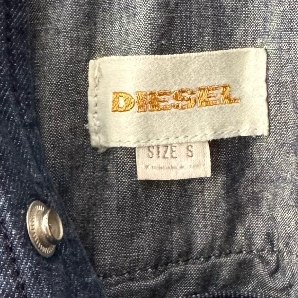 DIESEL VINTAGE DENIM TACTICAL JUMPER DRESS WITH SNAP UP BACK BLUE JEAN SMALL - Picture 6 of 7
